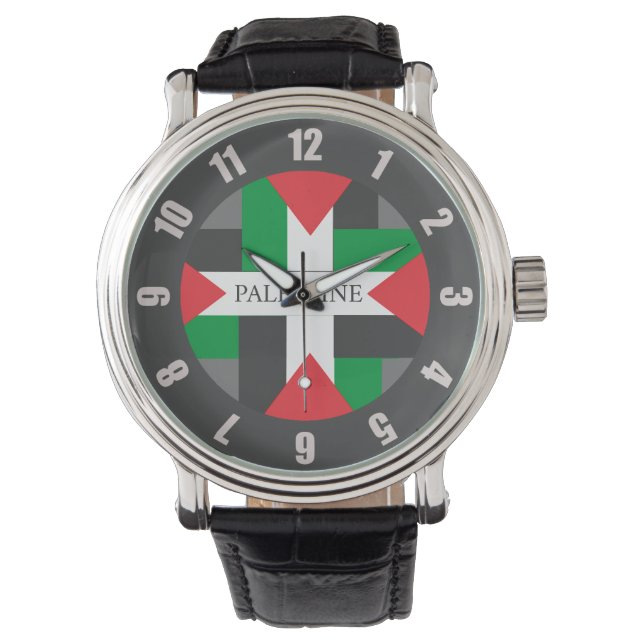 Palestine Footballer sport Soccer Ball  Watch (Front)