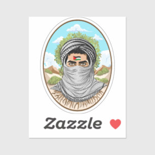 Palestine Freedom Fighter Portrait