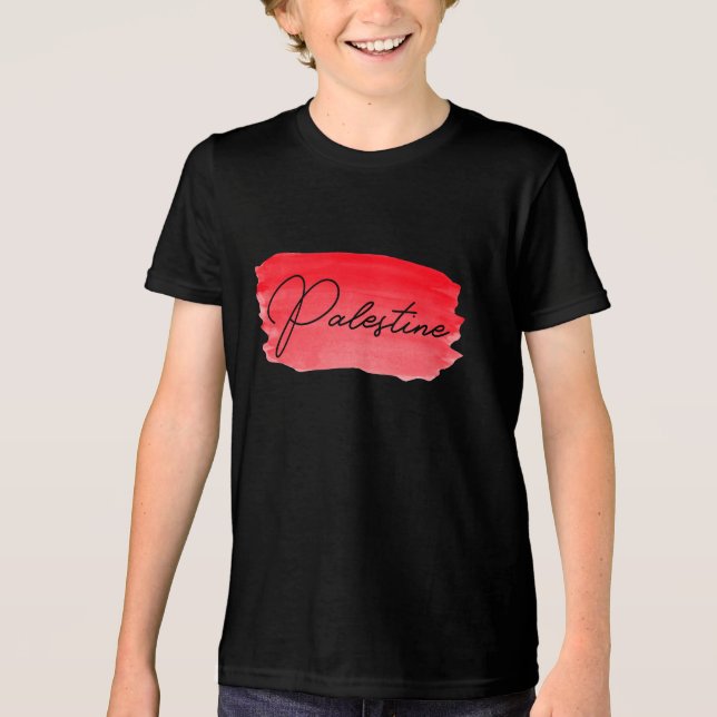 Palestine Gaza Free Tri-Blend Shirt (Front)