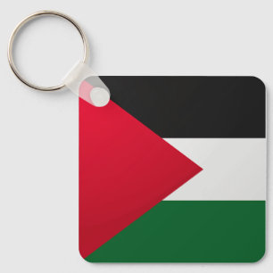 Palestine Glossy Square Flag Key Ring