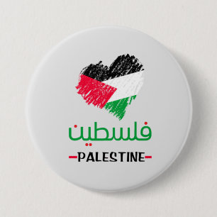 Palestine heart tote bag 7.5 cm round badge