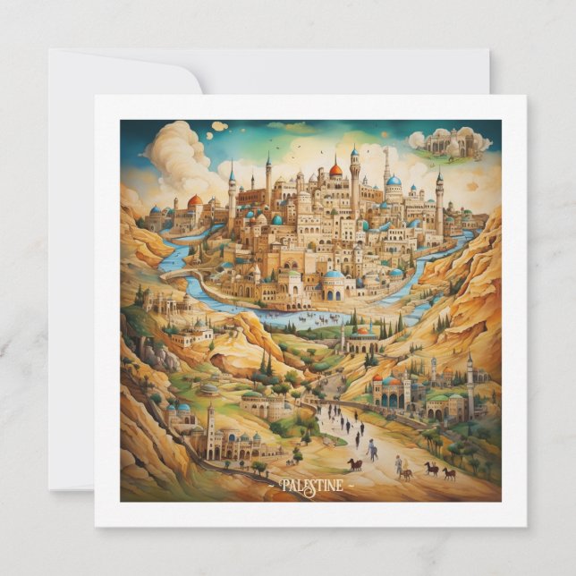 Palestine Illustration Holiday Card (Front)