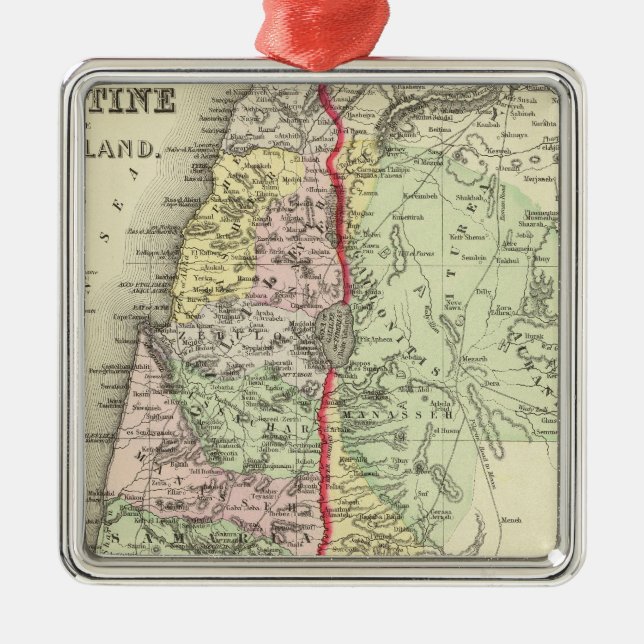 Palestine, Jerusalem 2 Metal Tree Decoration (Front)