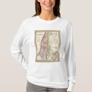 Palestine, Jerusalem Map by Mitchell T-Shirt