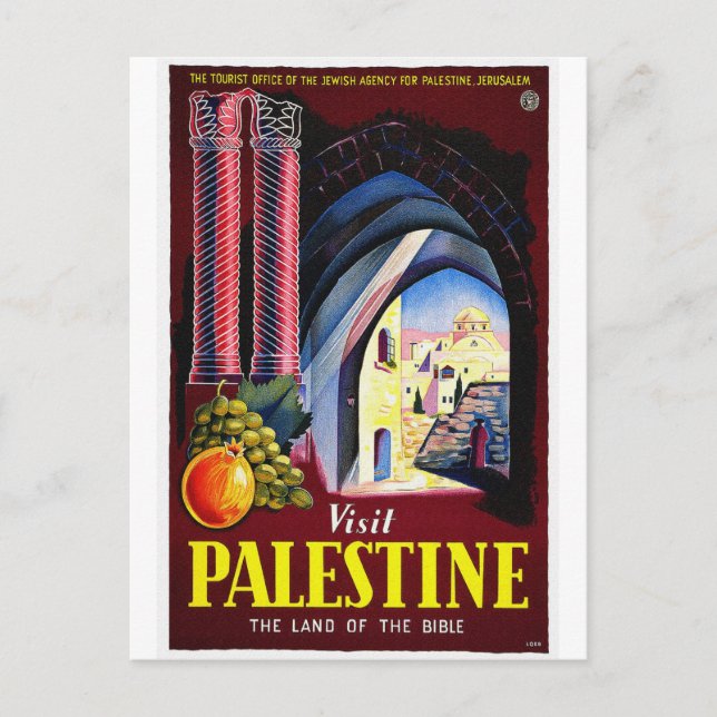 Palestine,  Jerusalem / Vintage Travel Postcard (Front)