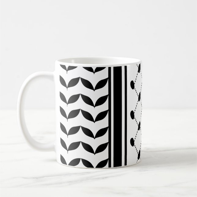 Palestine Keffiyeh Pattern Scarf Coffee Mug (Left)