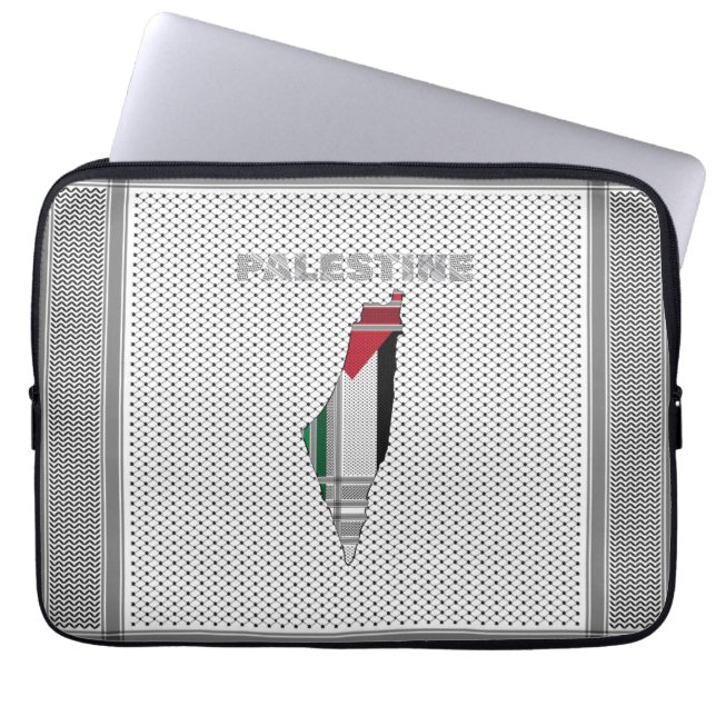 Palestine Keffiyeh Scarf theme Laptop Sleeve (Front)