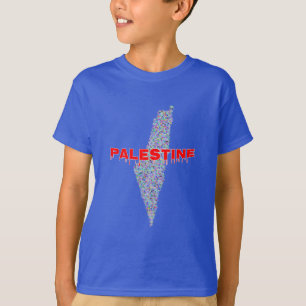 Palestine Map فلسطين   Free Palestine   Peace Love T-Shirt