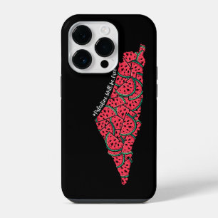 Palestine Map full of Watermelons Free palestine iPhone 14 Pro Case