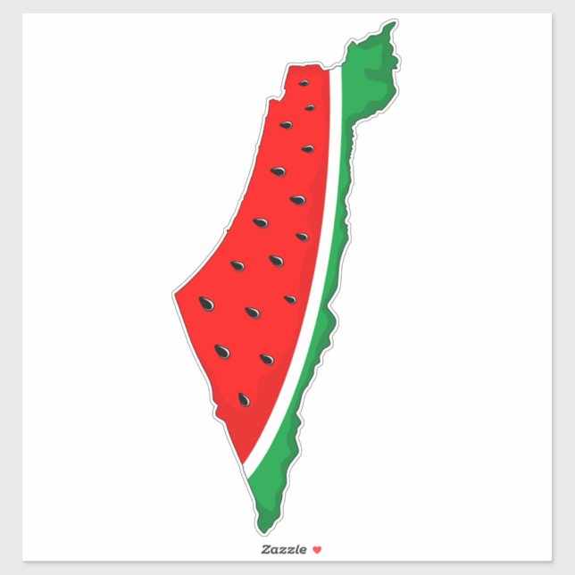 Palestine Map Watermelon Symbol of freedom (Sheet)