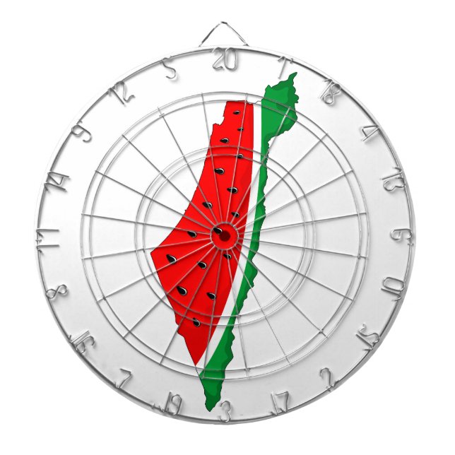 Palestine Map Watermelon Symbol of freedom  Dartboard (Front)