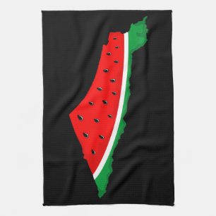 Palestine Map Watermelon Symbol of freedom Tea Towel