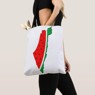 Palestine Map Watermelon Symbol of freedom Tote Bag