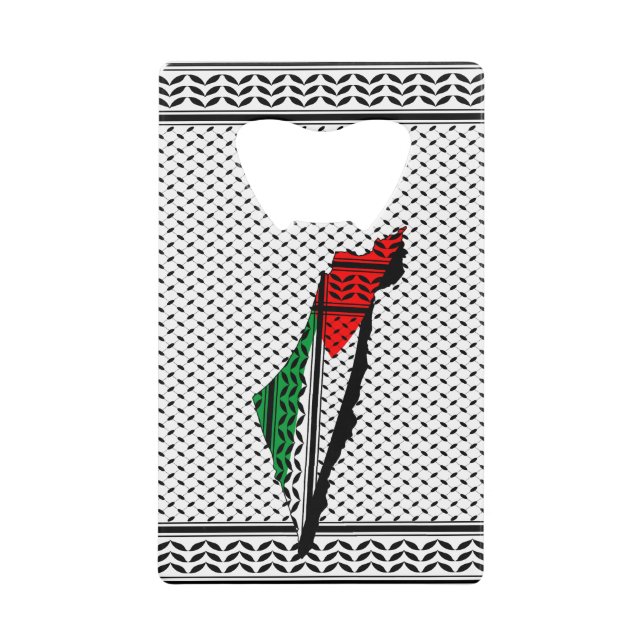 Palestine Map whith Flag and Keffiyeg Pattern (Front)