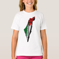 Palestine Map whith Flag and Keffiyeg Pattern