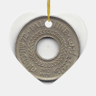 Palestine National Pride Coin Collection Ceramic Tree Decoration