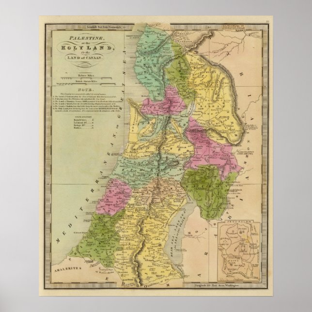 Palestine, or the Holy Land Poster (Front)