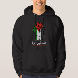 Palestine Palestine Flag Arabic Calligraphy Free P Hoodie