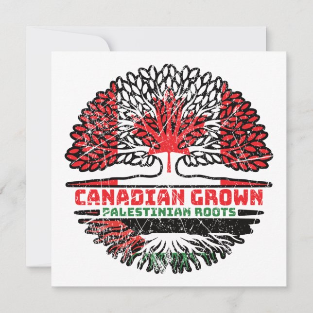Palestine Palestinian Canadian Canada Tree Roots Card (Front)