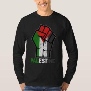 Palestine Palestinian Flag Arabic Calligraphy Free T-Shirt