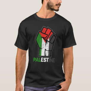 Palestine Palestinian Flag Arabic Calligraphy Free T-Shirt