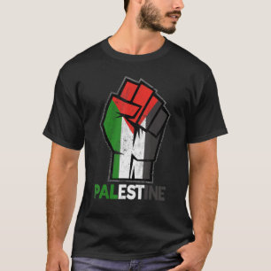 Palestine Palestinian Flag Arabic Calligraphy Free T-Shirt