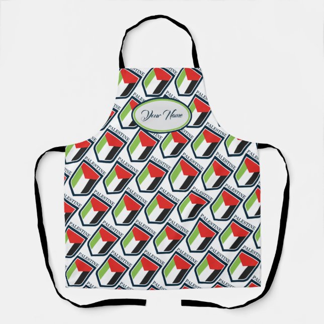Palestine & Palestinian flag Customised  Apron (Front)