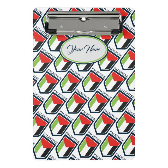 Palestine & Palestinian flag Customised  Mini Clipboard (Front)