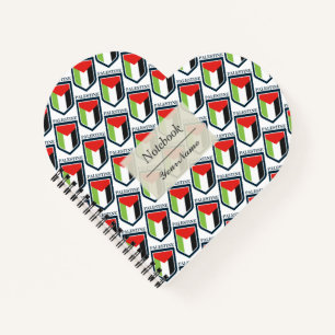 Palestine & Palestinian flag Customised name Notebook