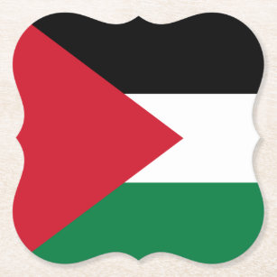 Palestine (Palestinian) Flag Paper Coaster