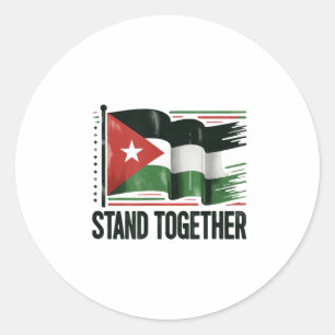 Palestine Peace Classic Round Sticker