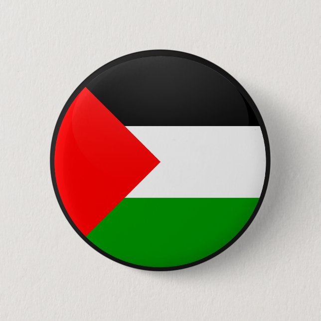 Palestine quality Flag Circle 6 Cm Round Badge (Front)