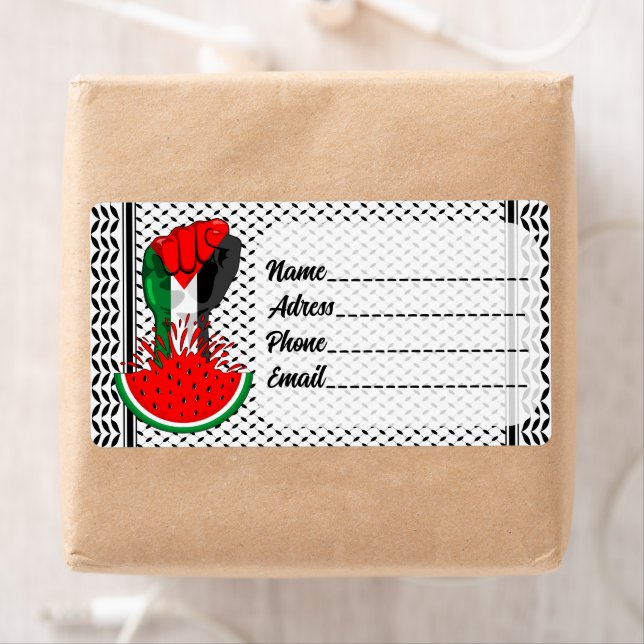 Palestine resistance fist on Watermelon (Insitu)