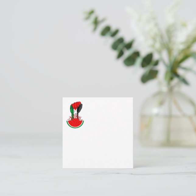 Palestine resistance fist on Watermelon Card (Standing Front)