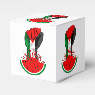 Palestine resistance fist on Watermelon Favour Box