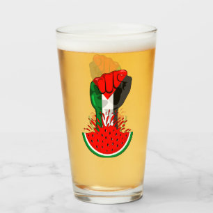 Palestine resistance fist on Watermelon Glass