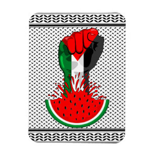 Palestine resistance fist on Watermelon Magnet