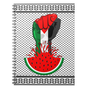 Palestine resistance fist on Watermelon Notebook
