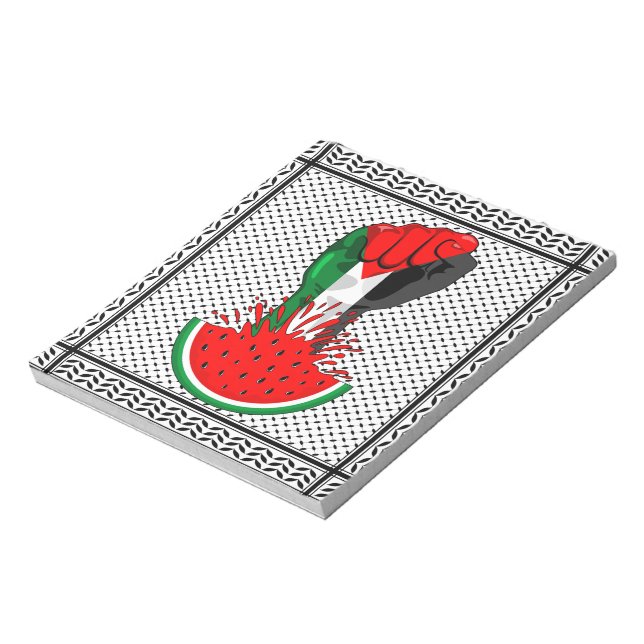 Palestine resistance fist on Watermelon Notepad (Rotated)