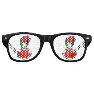 Palestine resistance fist on Watermelon Retro Sunglasses