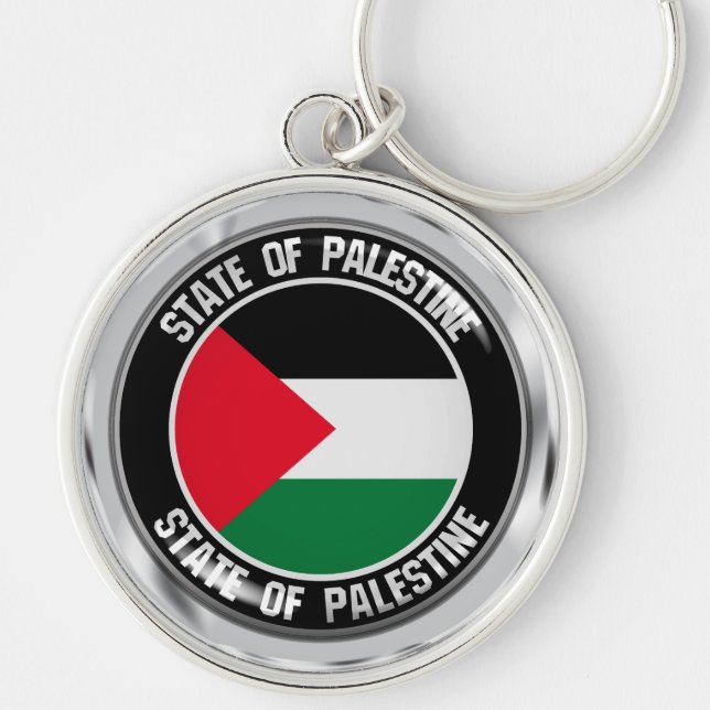 Palestine Round Emblem Key Ring (Front)