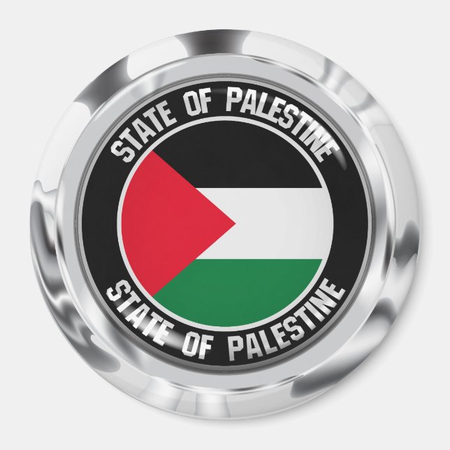 Palestine Round Emblem Magnet (Front)