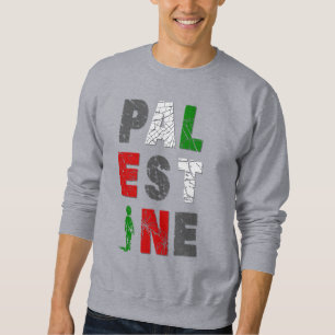 PALESTINE Solidarity Sweatshirt – Bold Distressed