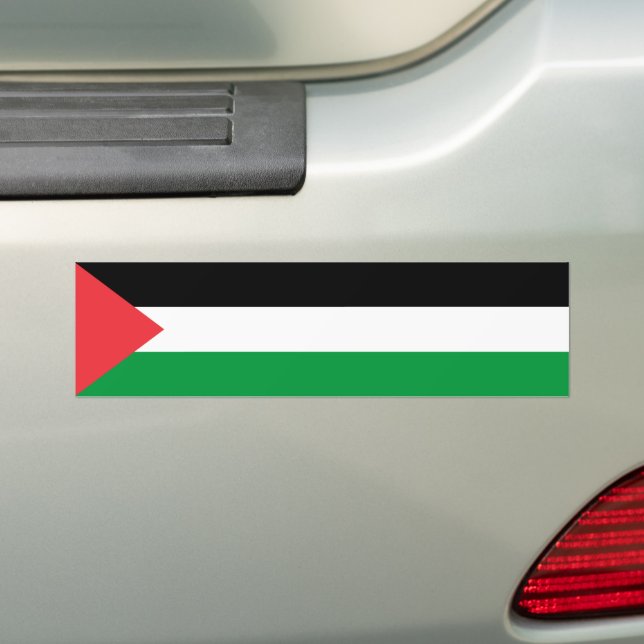 Palestine state flag bumper sticker (On Car)