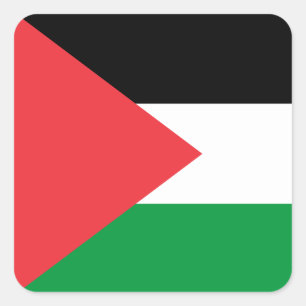 Palestine state flag square sticker