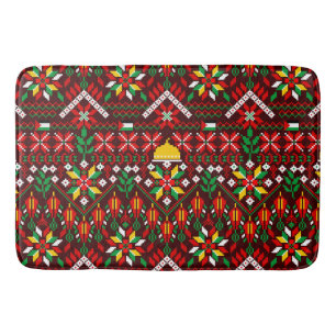 Palestine Tatreez Traditional Embrodery Bath Mat