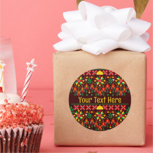 Palestine Tatreez Traditional Embrodery Classic Round Sticker