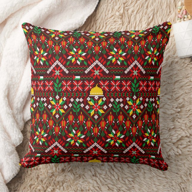 Palestine Tatreez Traditional Embrodery Cushion (Blanket)