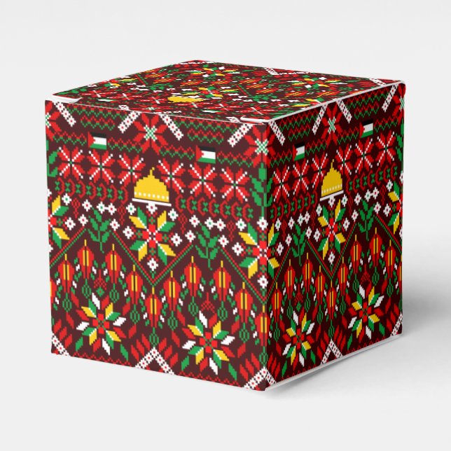Palestine Tatreez Traditional Embrodery Favour Box (Front Side)