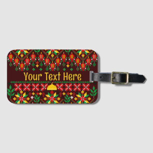 Palestine Tatreez Traditional Embrodery Luggage Tag